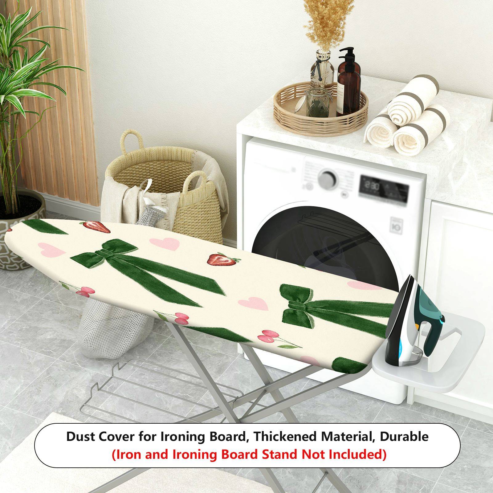1-Piece Strawberry Cherry Bow  Ironing Board Cover, Universal Size, Without Board
