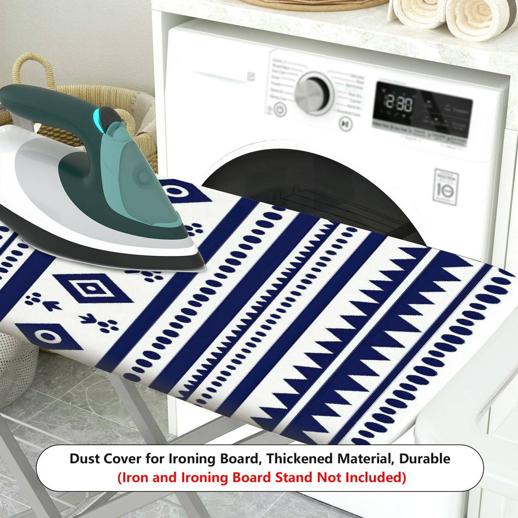 1-Piece Geometric Pattern Striped Blue  Ironing Board Cover, Universal Size, Without Board