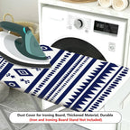 1-Piece Geometric Pattern Striped Blue  Ironing Board Cover, Universal Size, Without Board