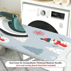 1-Piece Snowman Christmas Winter  Ironing Board Cover, Universal Size, Without Board
