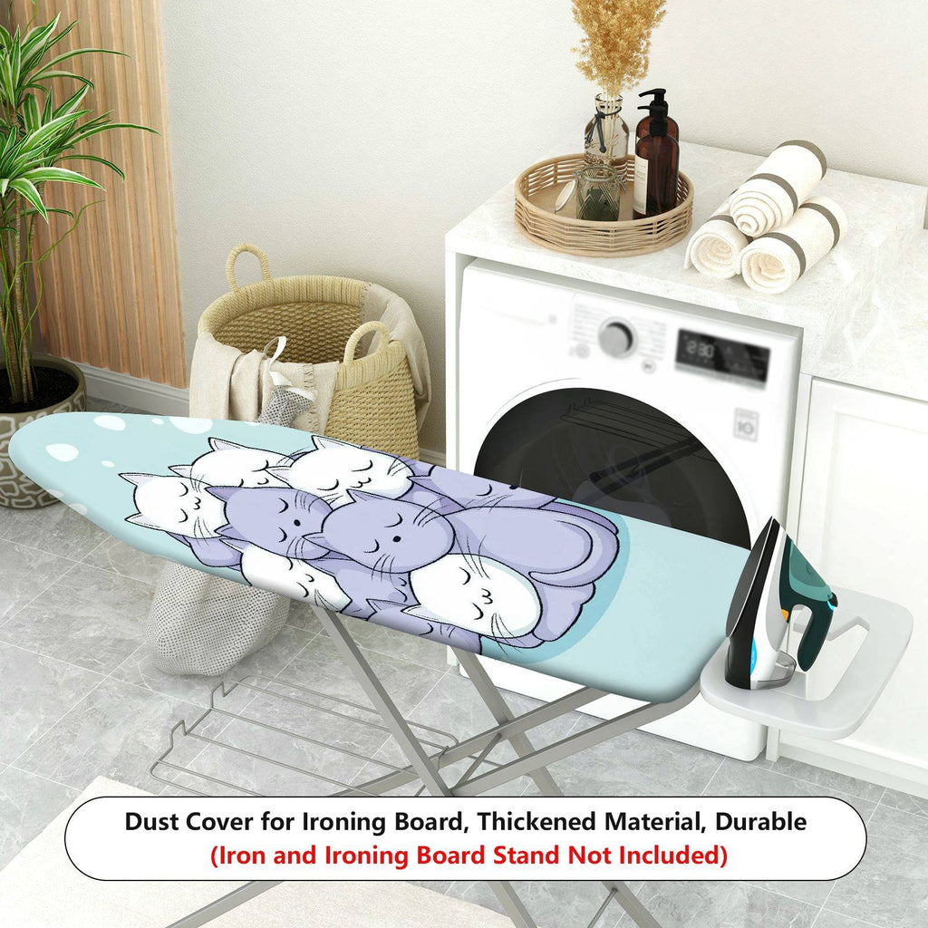 1-Piece Cat  Blue  Ironing Board Cover, Universal Size, Without Board