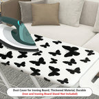 1-Piece Butterfly Pattern Black And White Elegant  Ironing Board Cover, Universal Size, Without Board