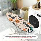 1-Piece Halloween Black Cat Pumpkin Ghost  Ironing Board Cover, Universal Size, Without Board