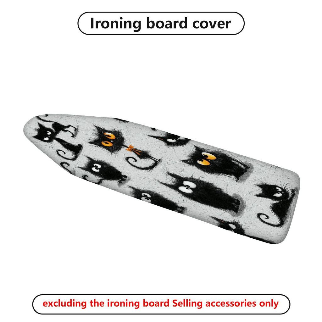 1-Piece Quirky Halloween Black Cats  Ironing Board Cover, Universal Size, Without Board
