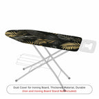 1-Piece Tropical Leaves Black Gold  Ironing Board Cover, Universal Size, Without Board
