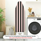 1-Piece Black Pink Striped Modern  Ironing Board Cover, Universal Size, Without Board