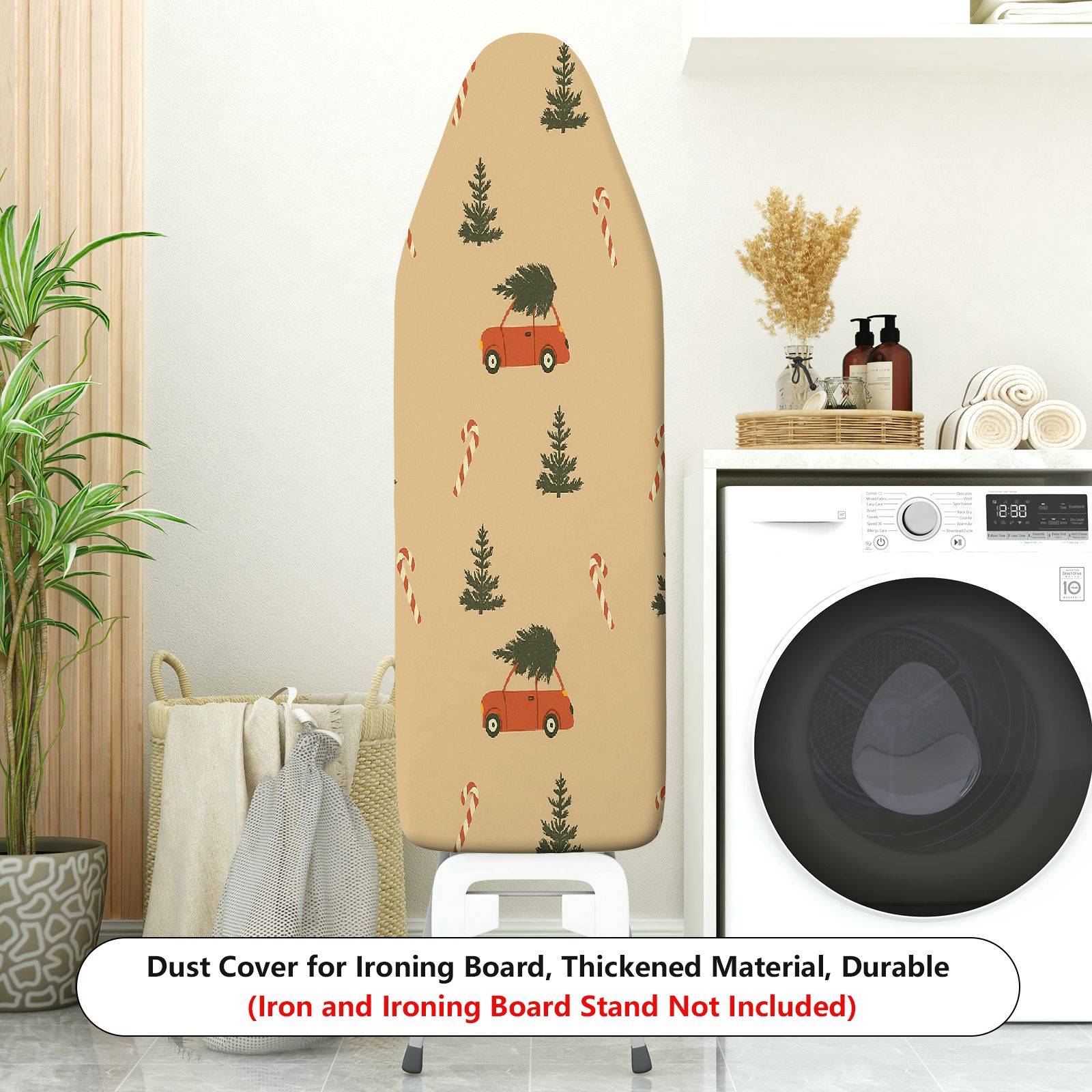 1-Piece Christmas Tree Car Candy  Ironing Board Cover, Universal Size, Without Board
