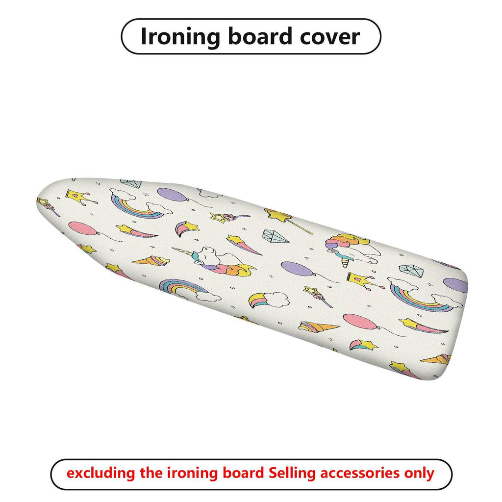 1-Piece Unicorn Rainbow Star  Ironing Board Cover, Universal Size, Without Board