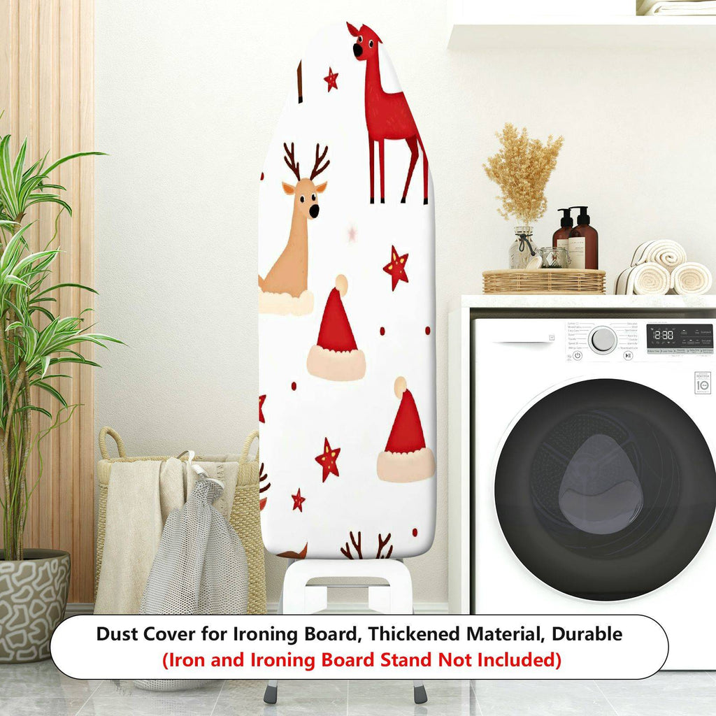 1-Piece Christmas Reindeer Santa  Ironing Board Cover, Universal Size, Without Board