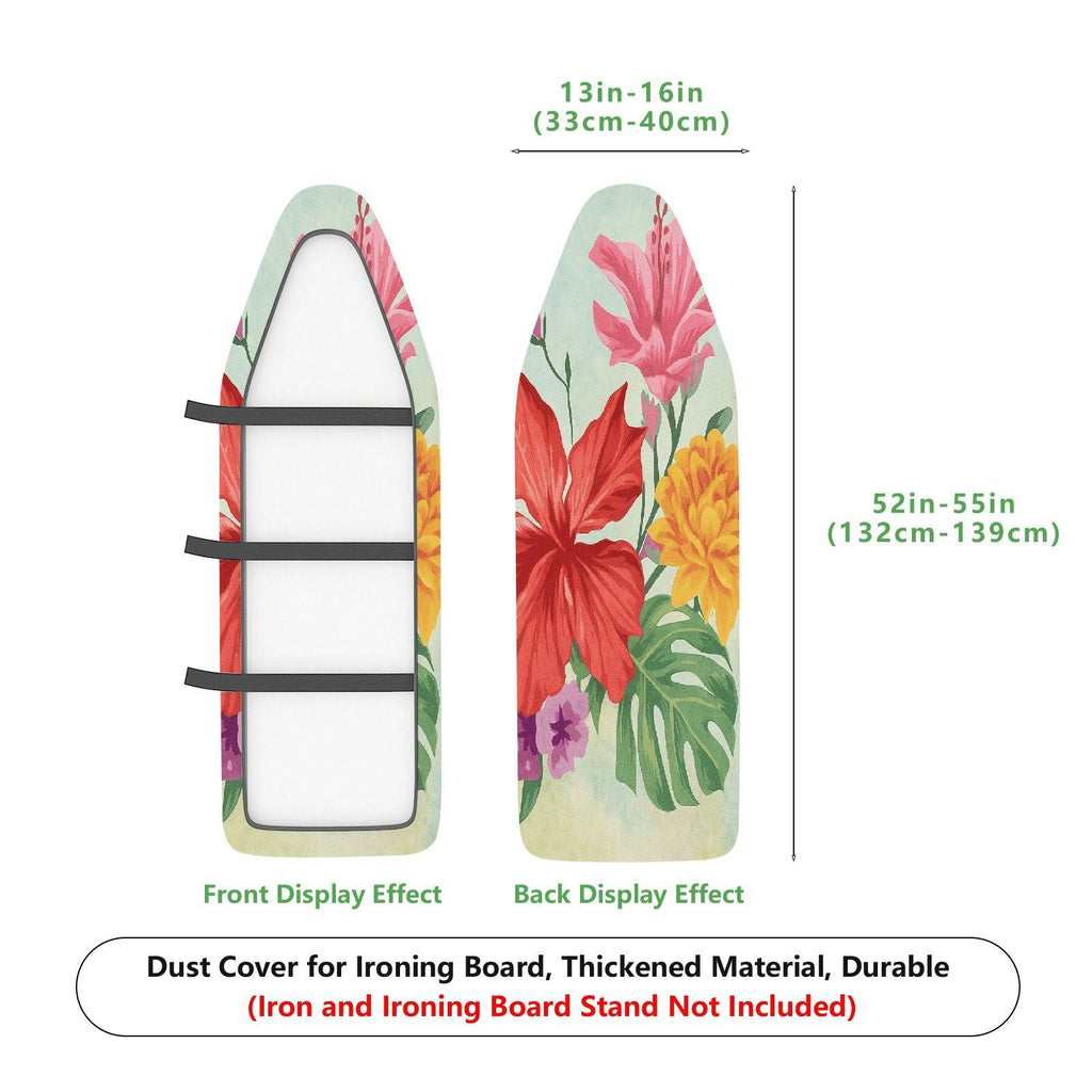 1-Piece Floral Tropical Colorful  Ironing Board Cover, Universal Size, Without Board