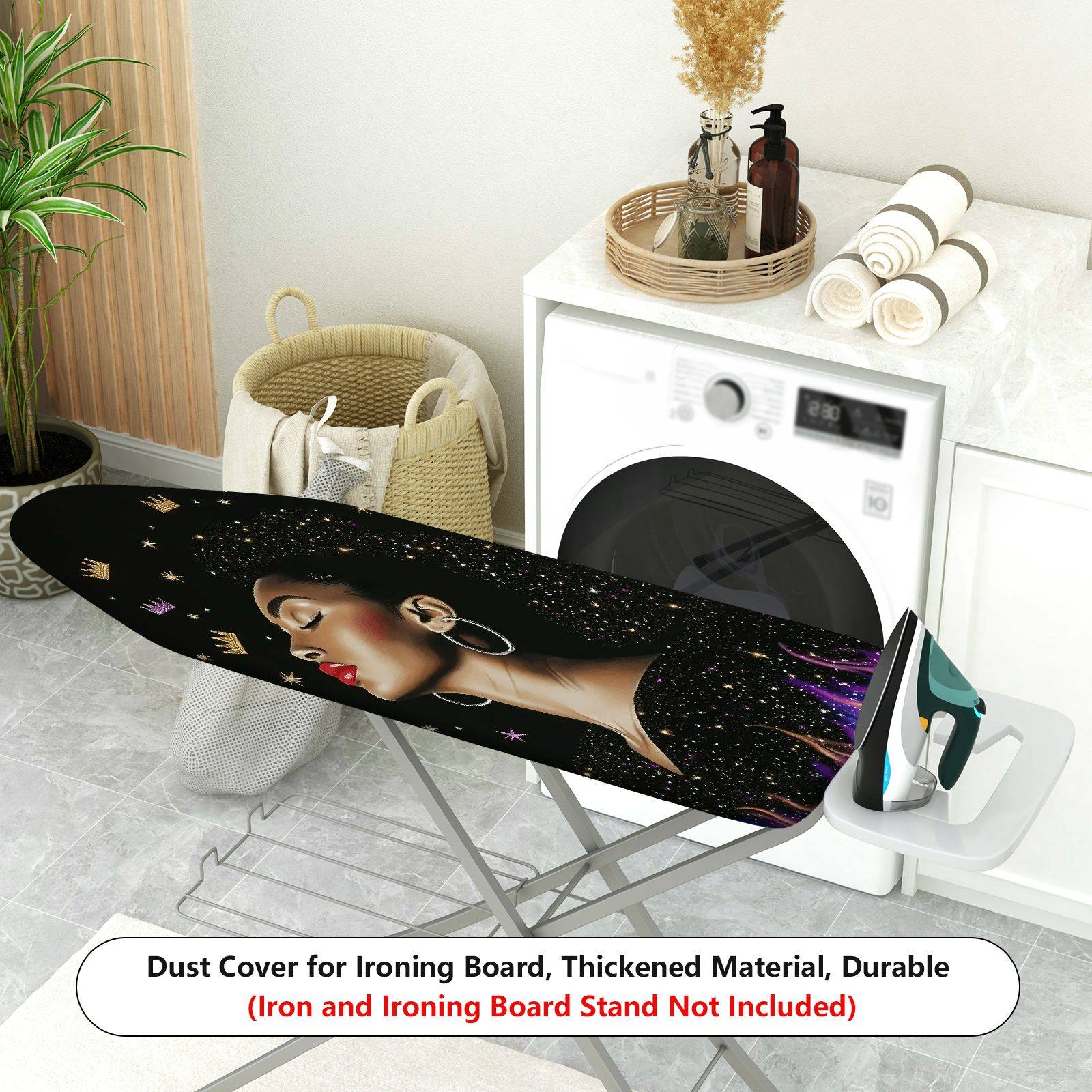 1-Piece Crown Starry Elegant  Ironing Board Cover, Universal Size, Without Board