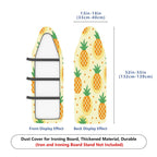 1-Piece Pineapple Pattern Fresh Yellow Tropical  Ironing Board Cover, Universal Size, Without Board