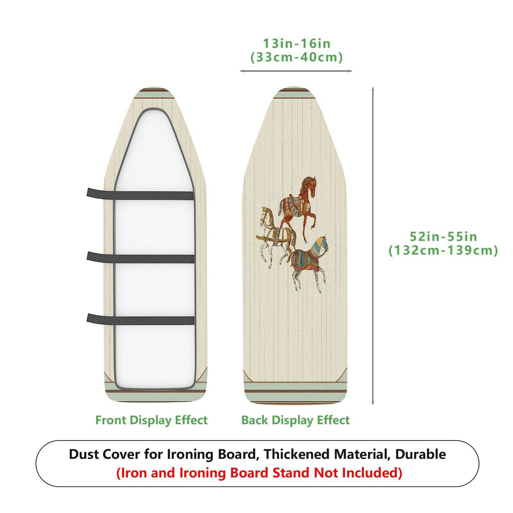 1-Piece Horse Vintage Striped  Ironing Board Cover, Universal Size, Without Board
