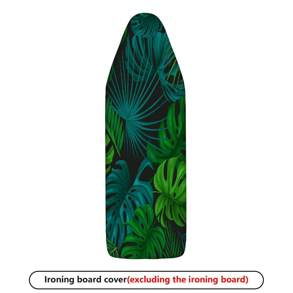 1-Piece Tropical Leaf Green Nature  Ironing Board Cover, Universal Size, Without Board