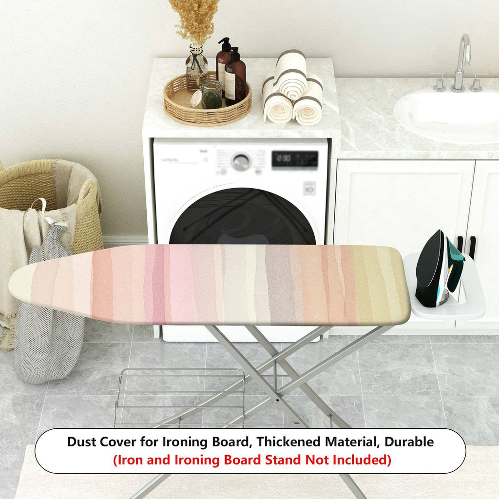 1-Piece Pastel Striped Gradient  Ironing Board Cover, Universal Size, Without Board