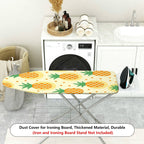 1-Piece Pineapple Pattern Fresh Yellow Tropical  Ironing Board Cover, Universal Size, Without Board