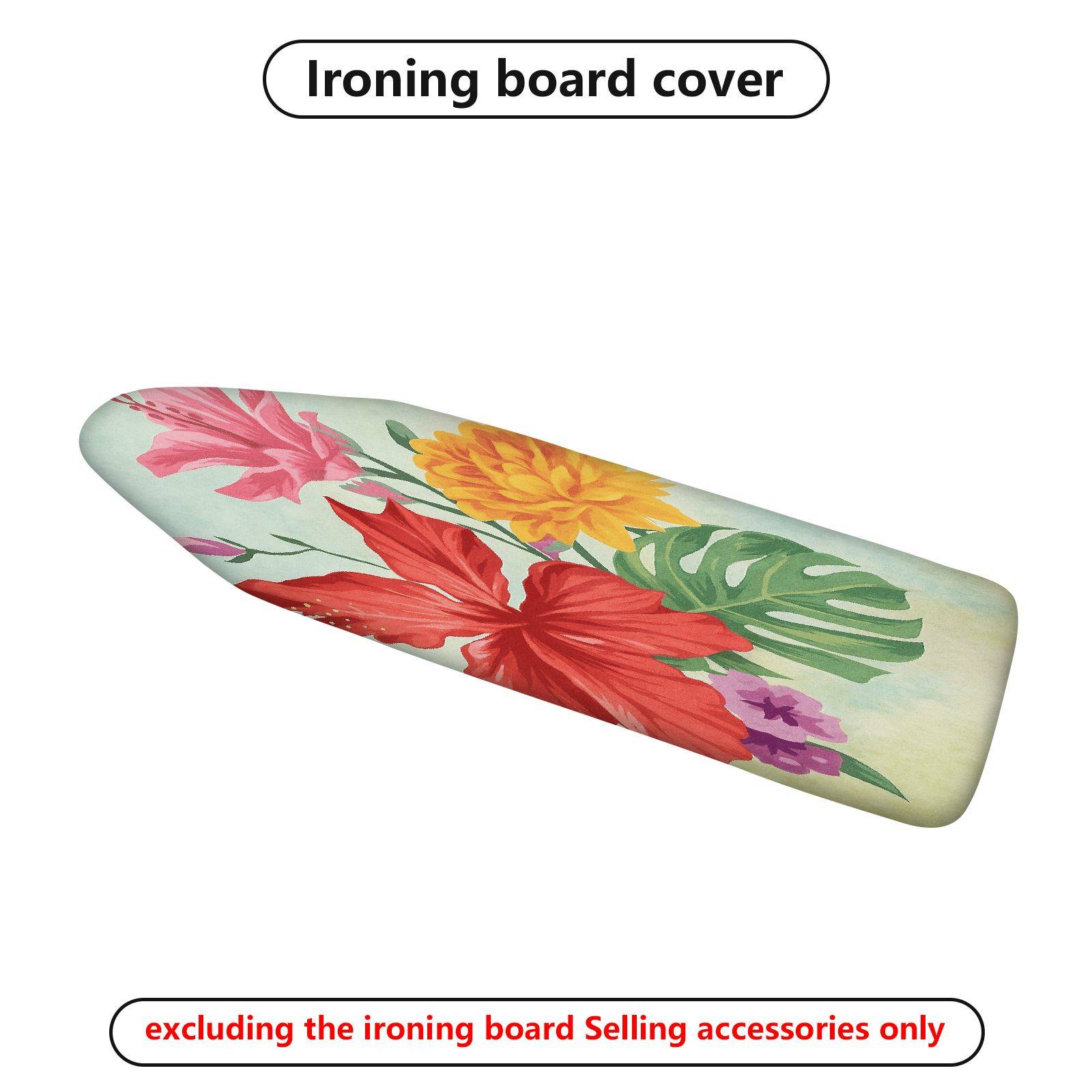 1-Piece Floral Tropical Colorful  Ironing Board Cover, Universal Size, Without Board