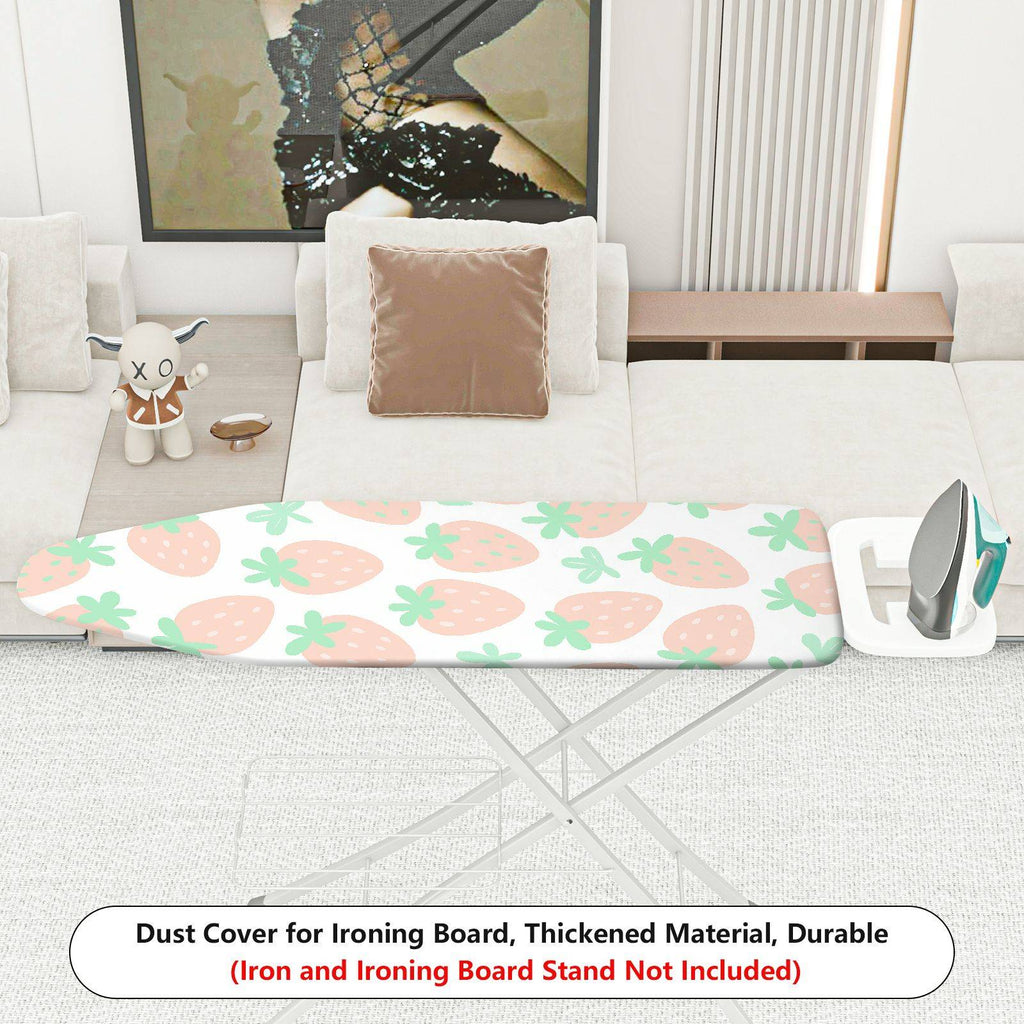 1-Piece Strawberry White Green Decorative  Ironing Board Cover, Universal Size, Without Board