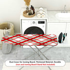 1-Piece Christmas Checkered Plaid  Ironing Board Cover, Universal Size, Without Board