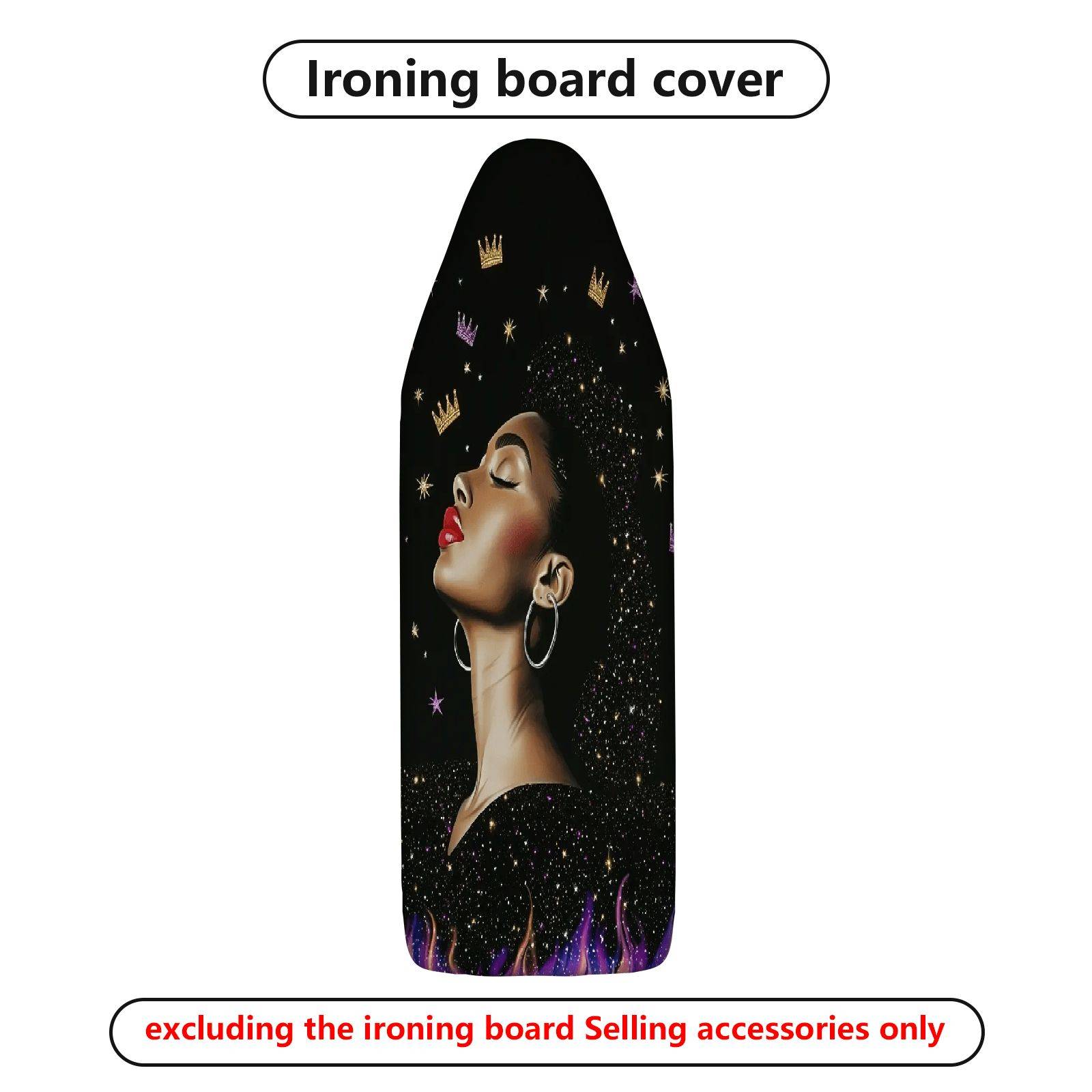 1-Piece Crown Starry Elegant  Ironing Board Cover, Universal Size, Without Board