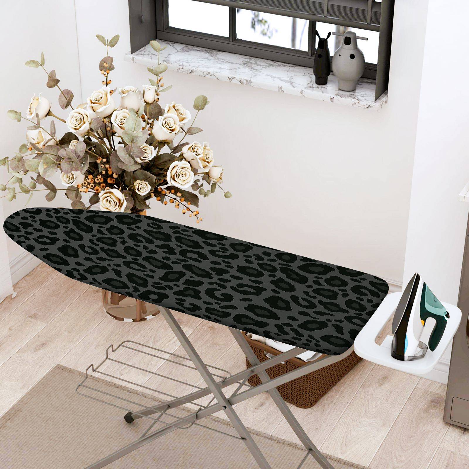 1-Piece Leopard Print Animal Pattern Stylish  Ironing Board Cover, Universal Size, Without Board
