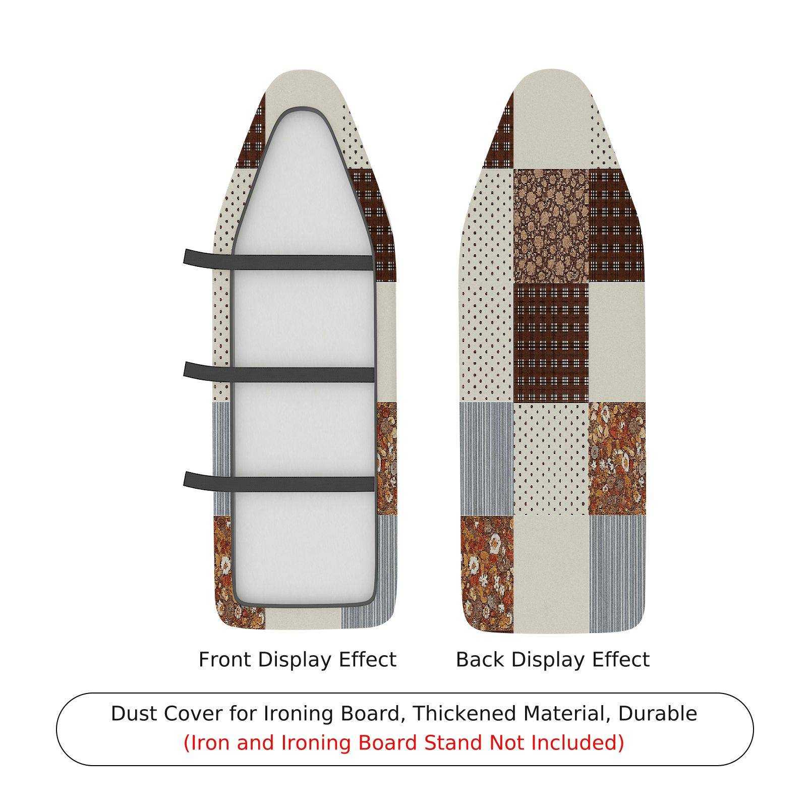 1-Piece Patchwork Geometric Retro  Ironing Board Cover, Universal Size, Without Board