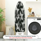 1-Piece Star Pattern Black White Modern  Ironing Board Cover, Universal Size, Without Board