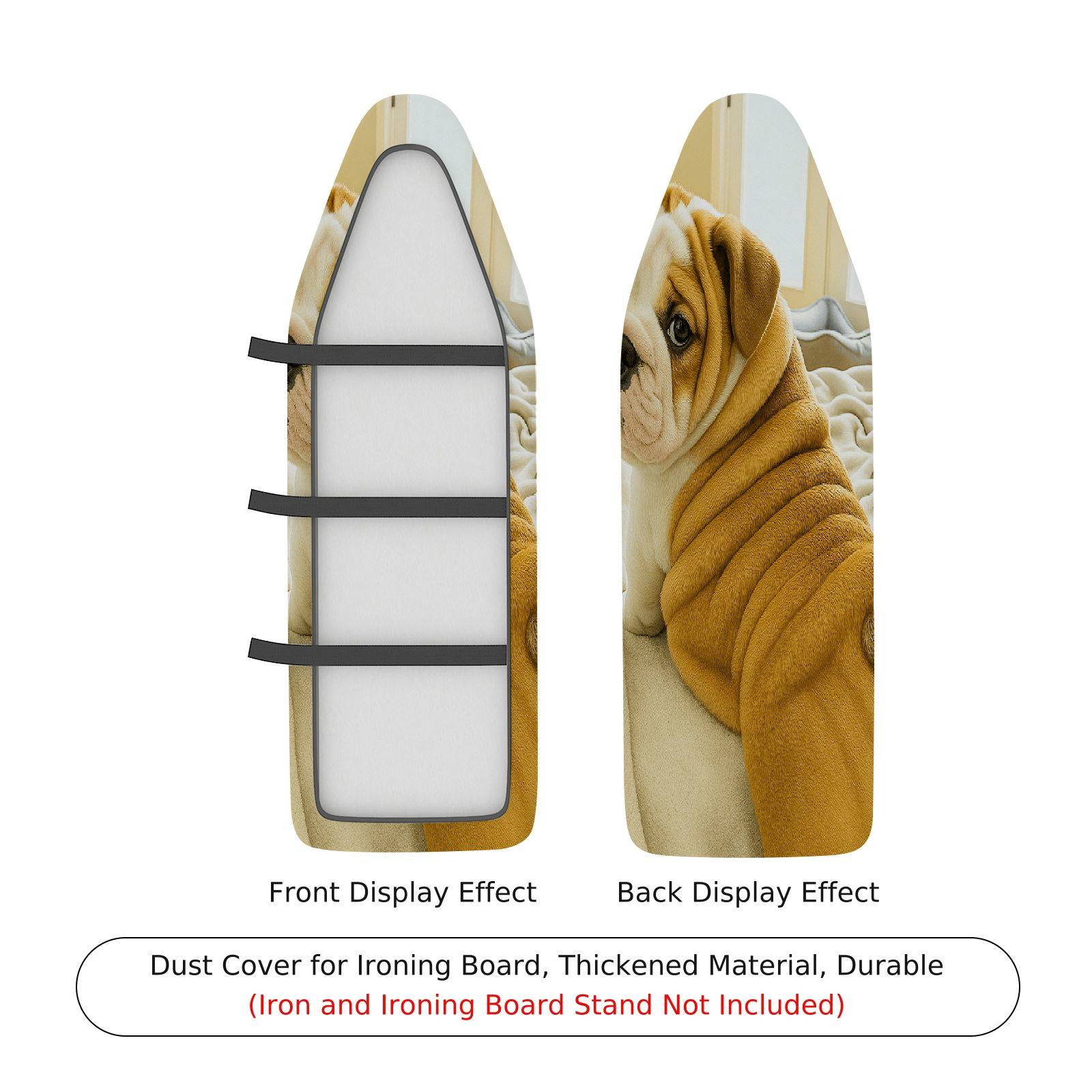 1-Piece Dog Beige Cozy  Ironing Board Cover, Universal Size, Without Board