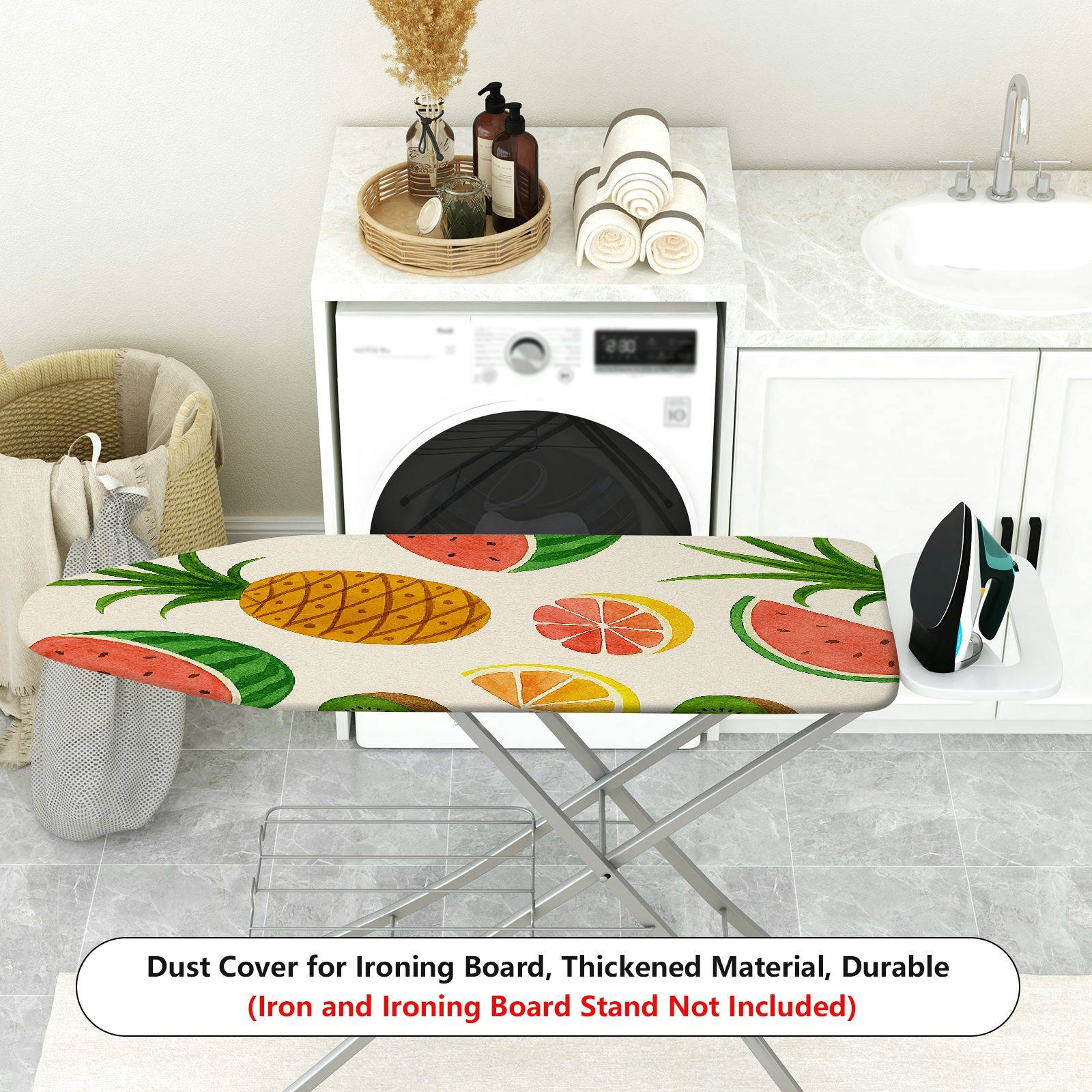 1-Piece Colorful Fruit Tropical Summer  Ironing Board Cover, Universal Size, Without Board