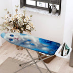 1-Piece Cat Blue Roses Jewelry  Ironing Board Cover, Universal Size, Without Board