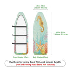 1-Piece Underwater Seahorse Starfish  Ironing Board Cover, Universal Size, Without Board
