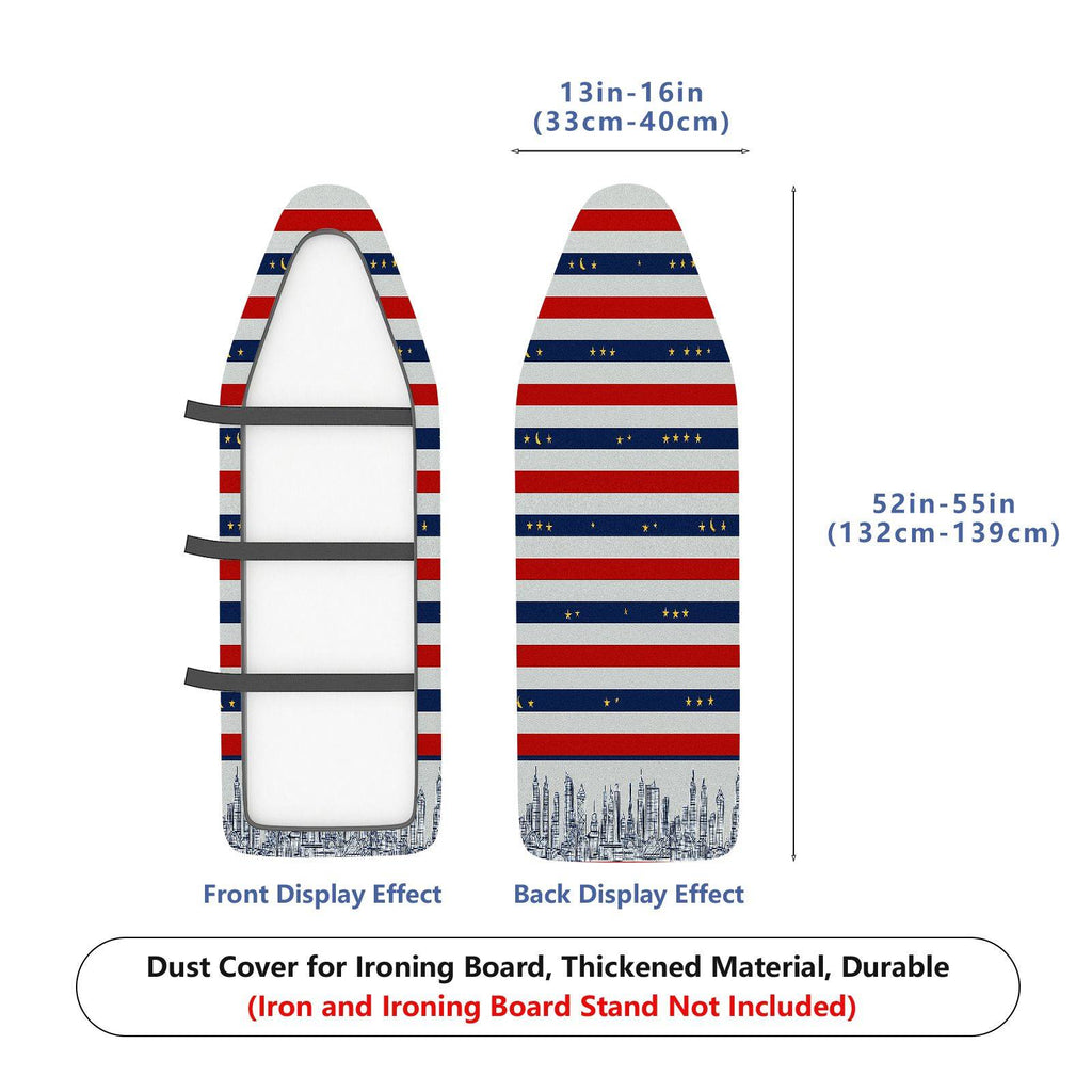 1-Piece American Stars Stripes City  Ironing Board Cover, Universal Size, Without Board