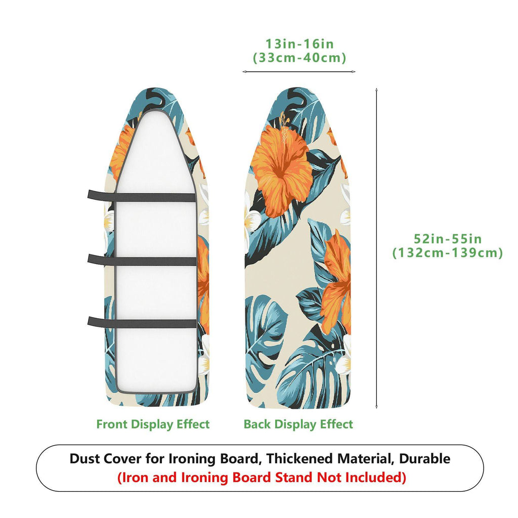 1-Piece Floral Tropical Leaf  Ironing Board Cover, Universal Size, Without Board