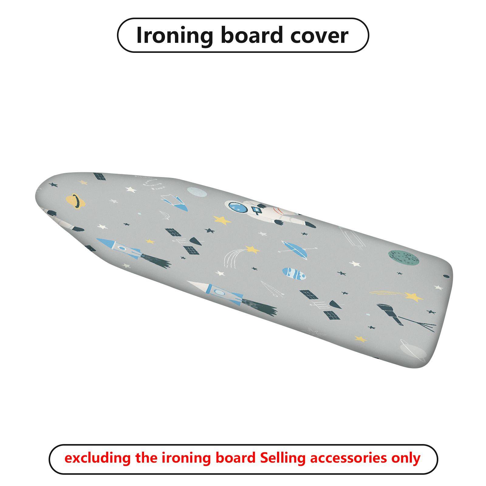1-Piece Rocket Star Planet  Ironing Board Cover, Universal Size, Without Board