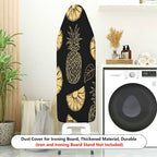 1-Piece Pineapple Tropical Fruit Black  Ironing Board Cover, Universal Size, Without Board
