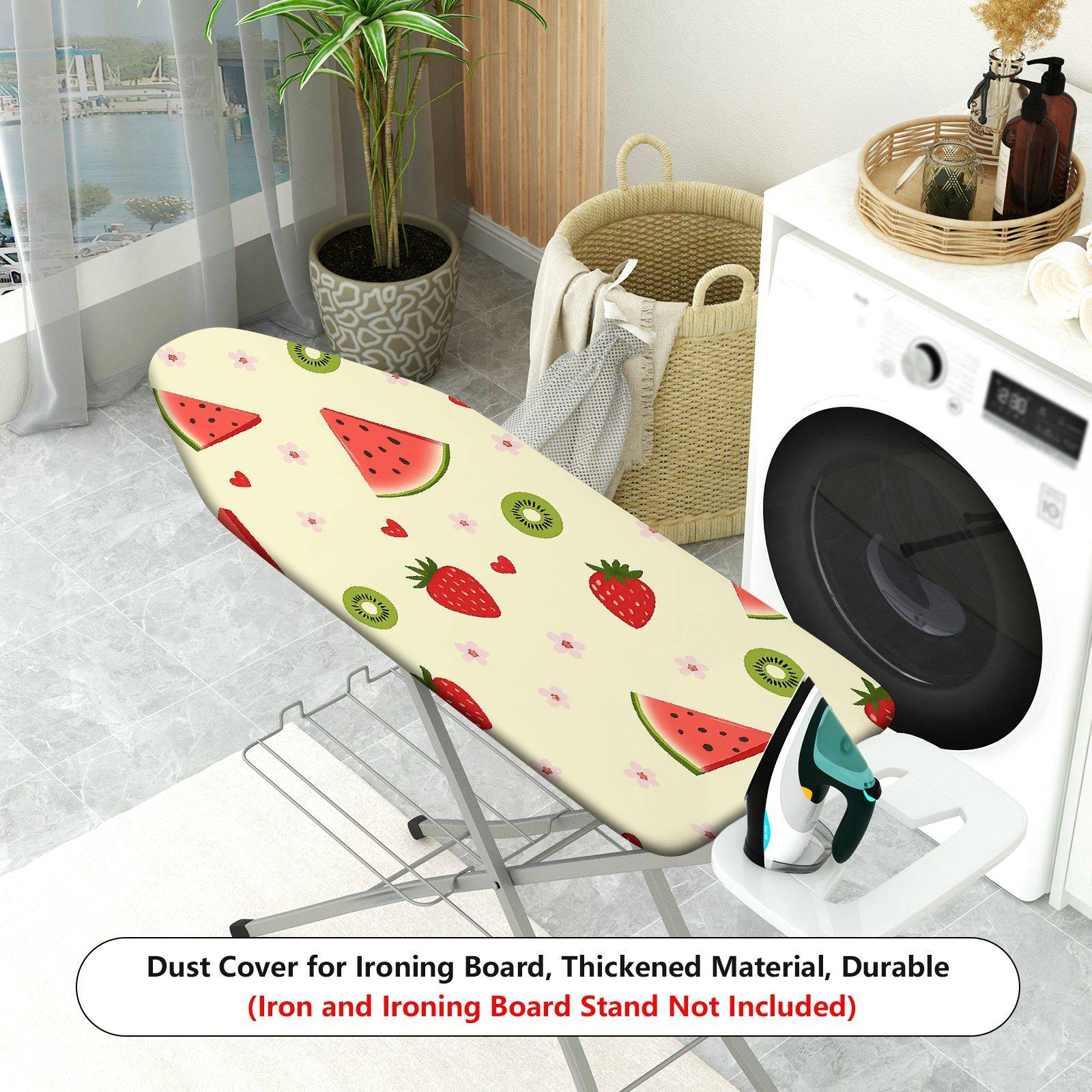 1-Piece Watermelon Strawberry Kiwi  Ironing Board Cover, Universal Size, Without Board
