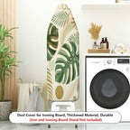 1-Piece Tropical Leaf Pattern Green Nature  Ironing Board Cover, Universal Size, Without Board