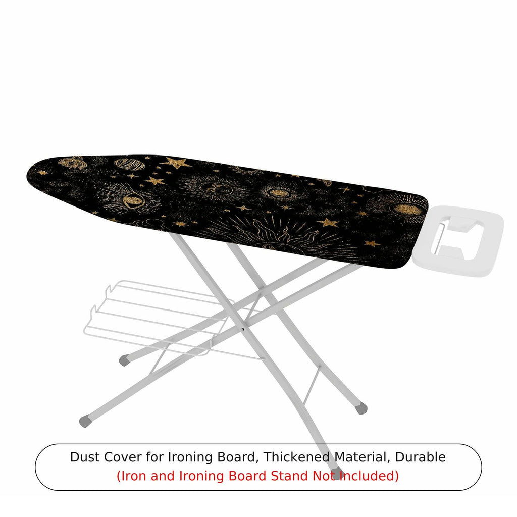 1-Piece Starry Sky Celestial Black  Ironing Board Cover, Universal Size, Without Board
