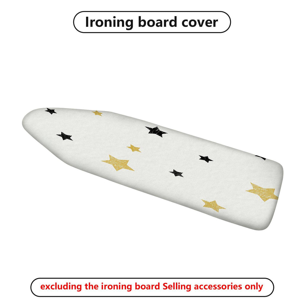 1-Piece Star Black Gold  Ironing Board Cover, Universal Size, Without Board