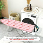 1-Piece Pink Bow Striped Pattern  Ironing Board Cover, Universal Size, Without Board