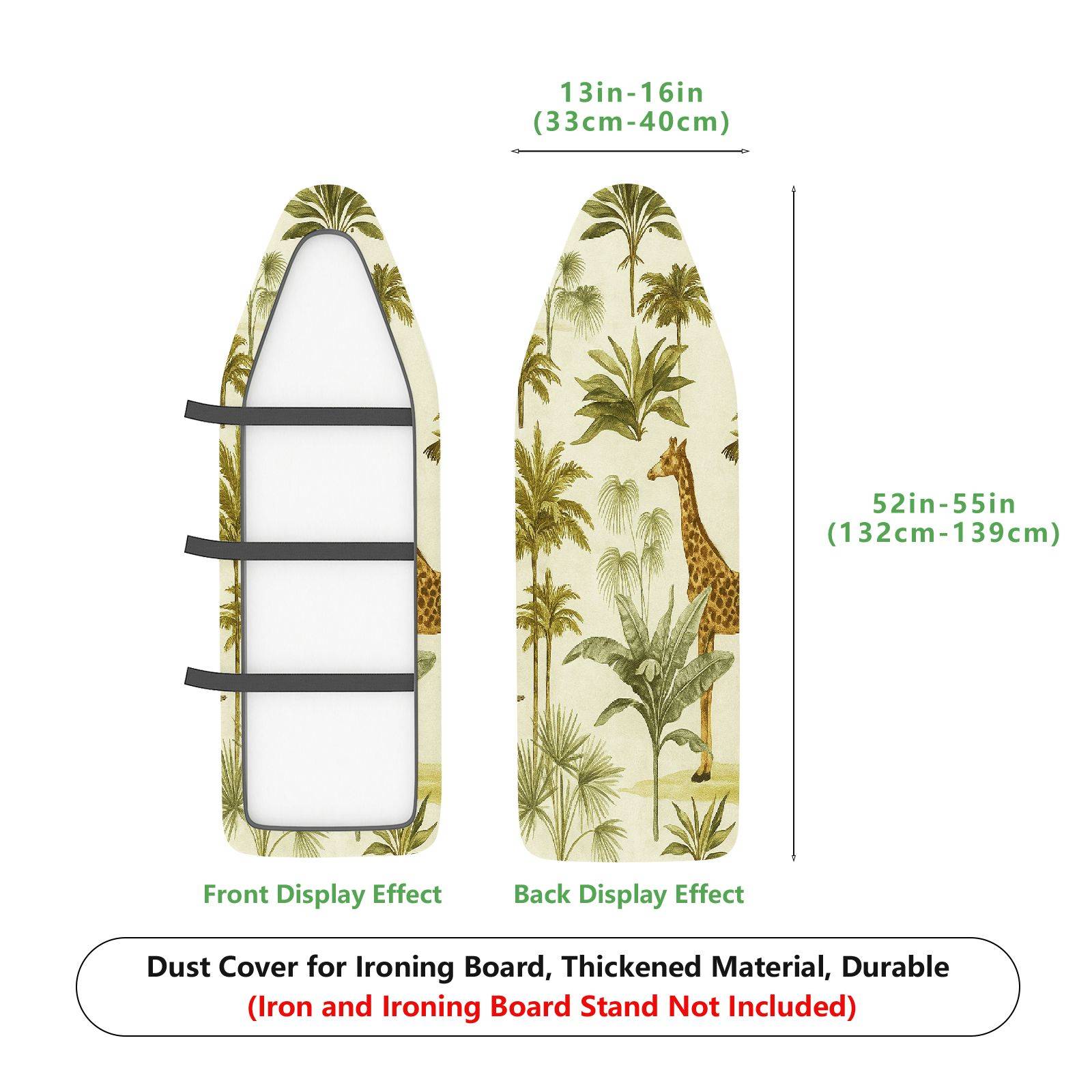1-Piece Jungle Animal Safari  Ironing Board Cover, Universal Size, Without Board