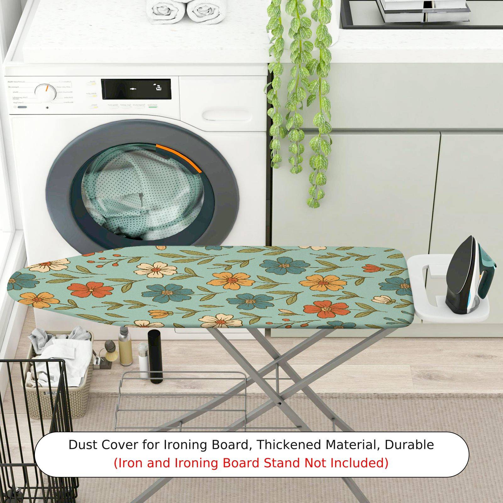 1-Piece Floral Pattern Colorful Retro  Ironing Board Cover, Universal Size, Without Board