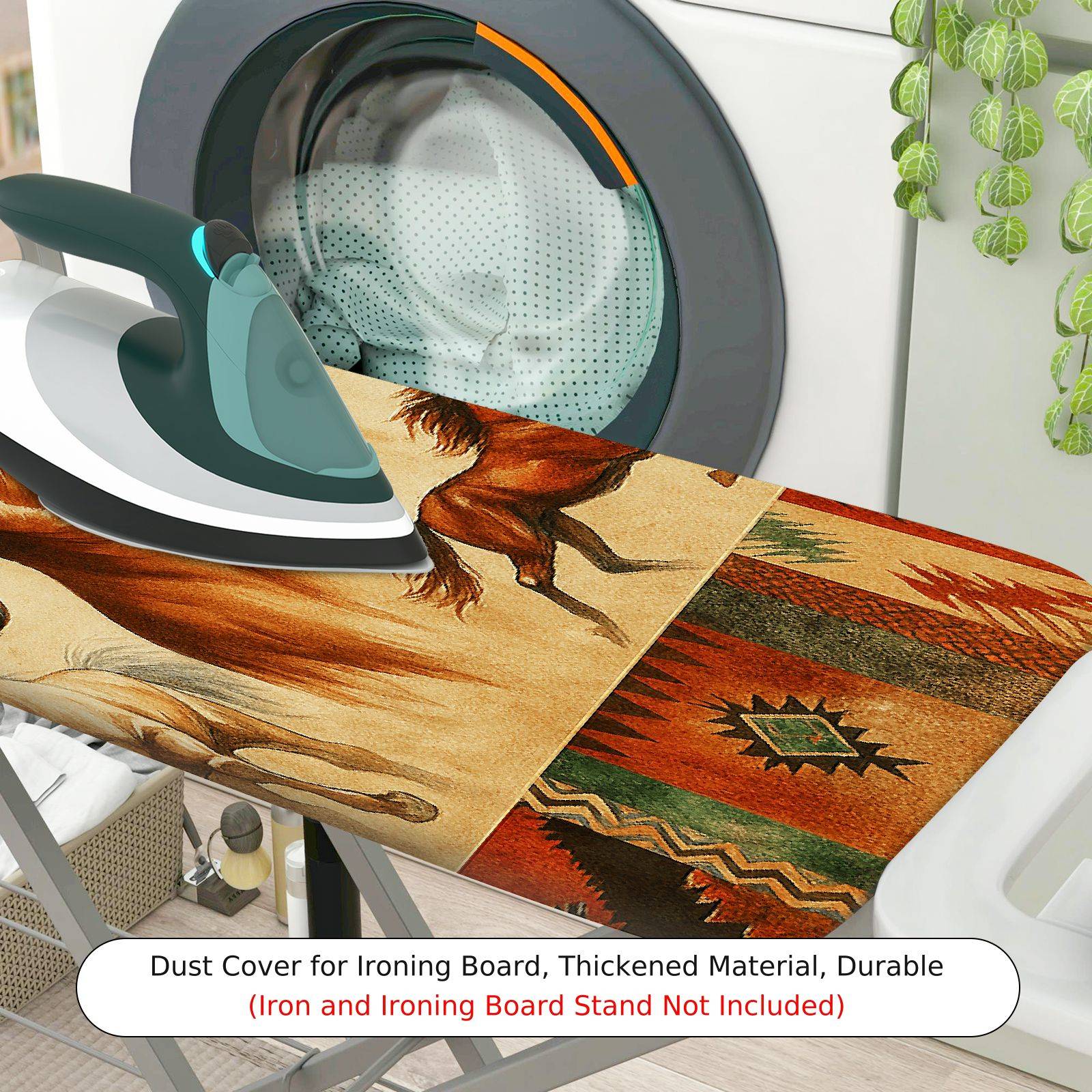 1-Piece Horse Feather Dreamcatcher  Ironing Board Cover, Universal Size, Without Board