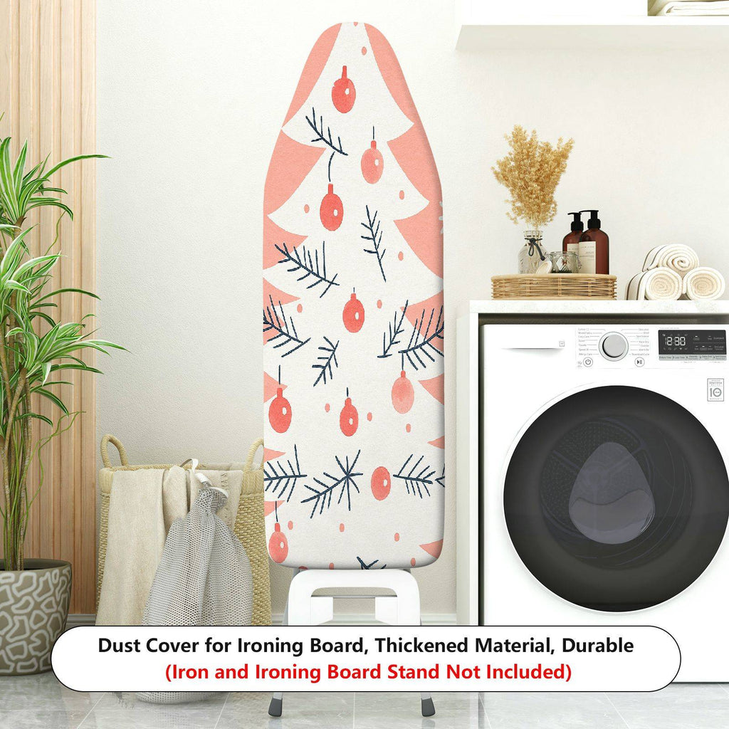 1-Piece Christmas Tree Festive Red Holiday  Ironing Board Cover, Universal Size, Without Board