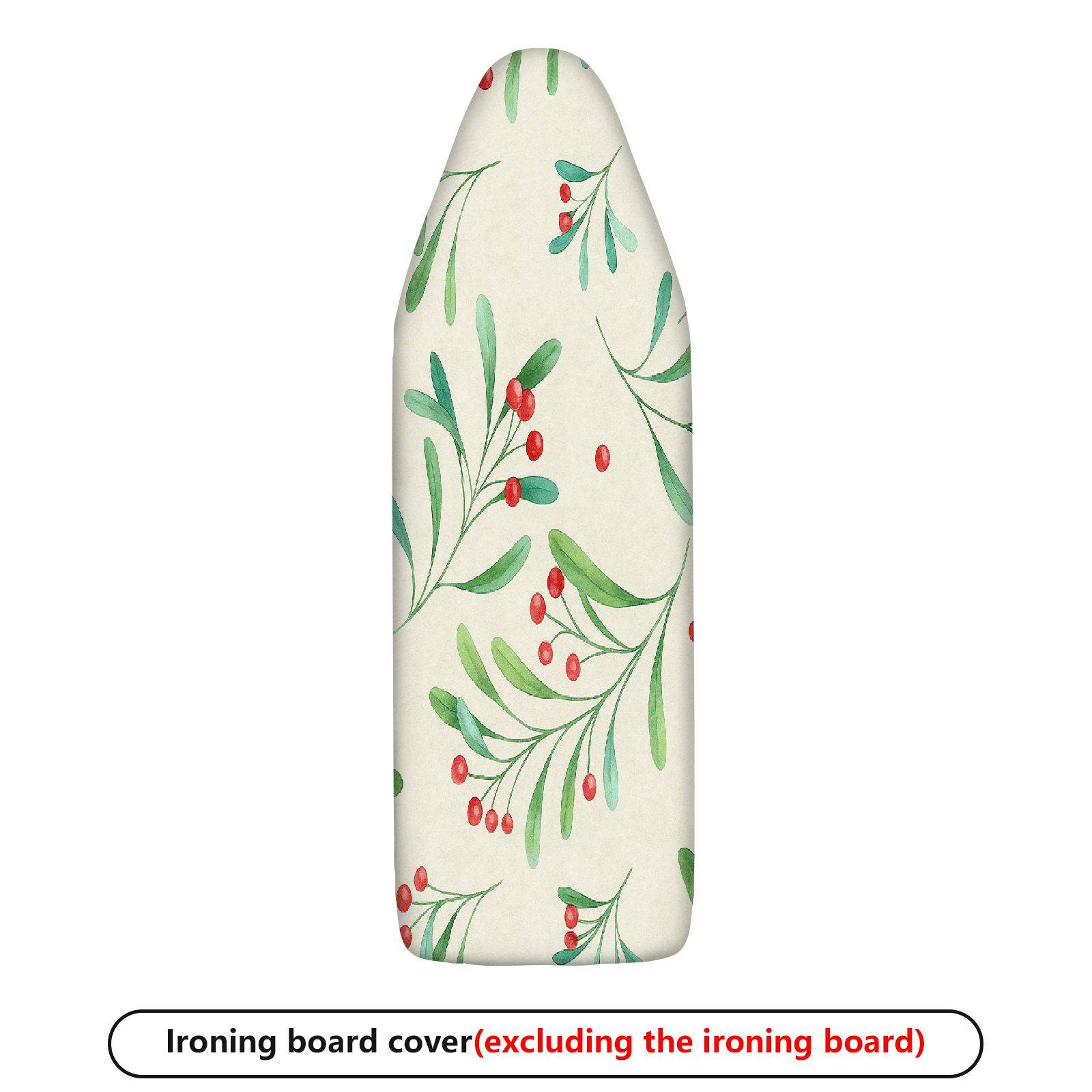 1-Piece Christmas Leaves Berries Decor Pattern  Ironing Board Cover, Universal Size, Without Board