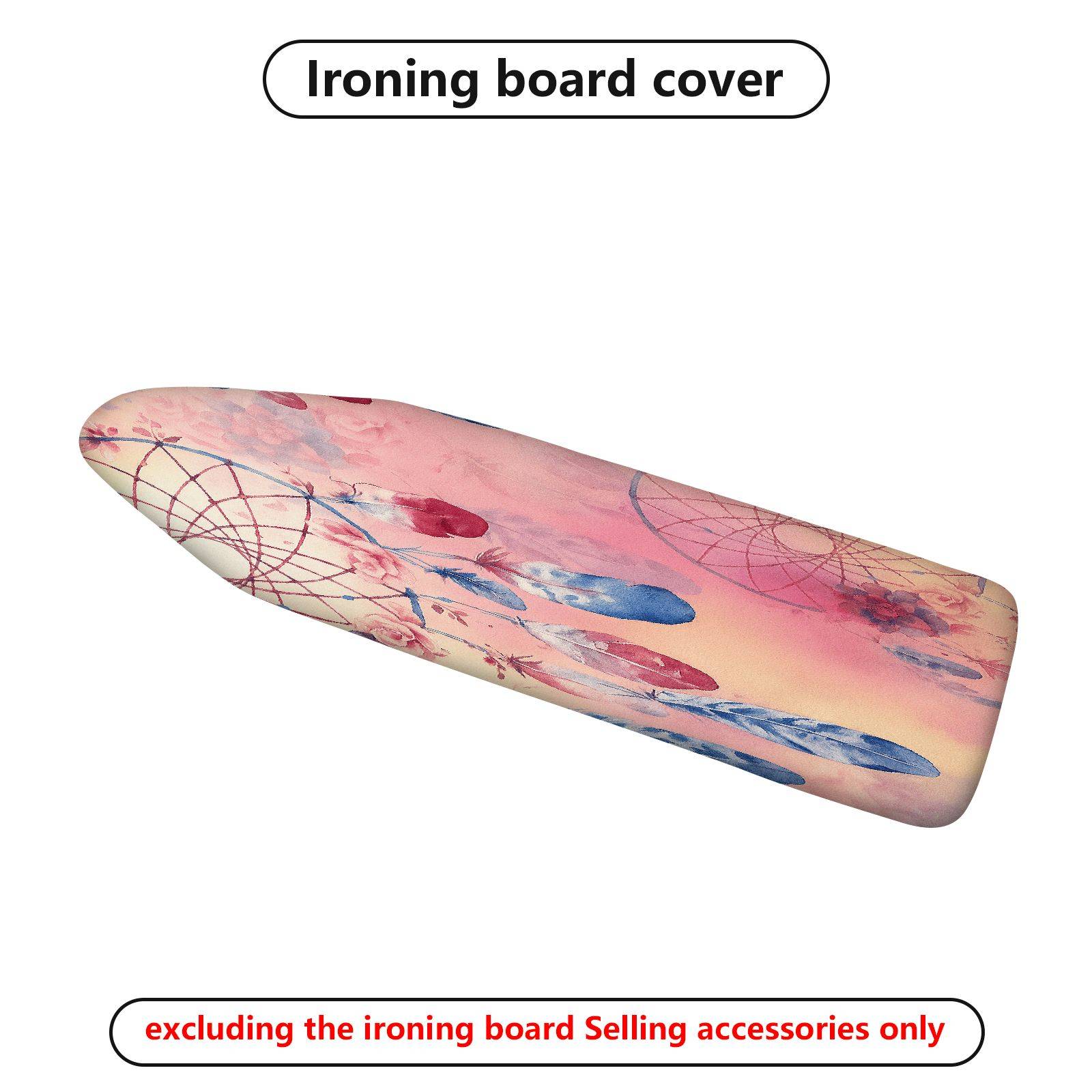 1-Piece Dreamcatcher Feather Pink  Ironing Board Cover, Universal Size, Without Board