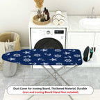1-Piece Nautical Anchor Starfish Steering wheel  Ironing Board Cover, Universal Size, Without Board
