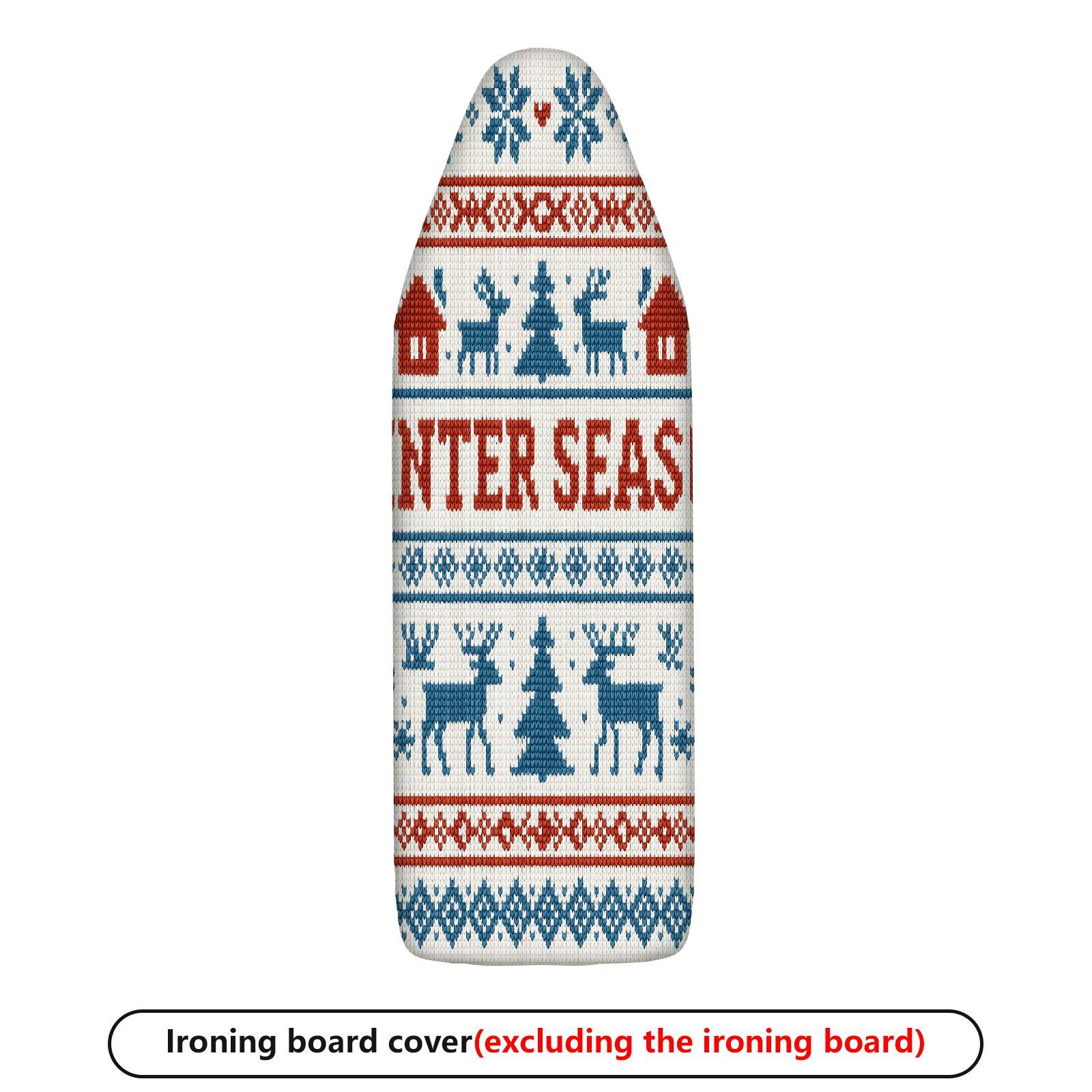 1-Piece Winter Christmas Deer  Ironing Board Cover, Universal Size, Without Board