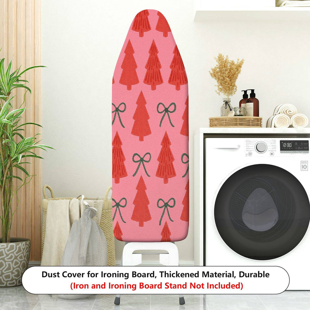 1-Piece Christmas Tree Bowknot Red  Ironing Board Cover, Universal Size, Without Board