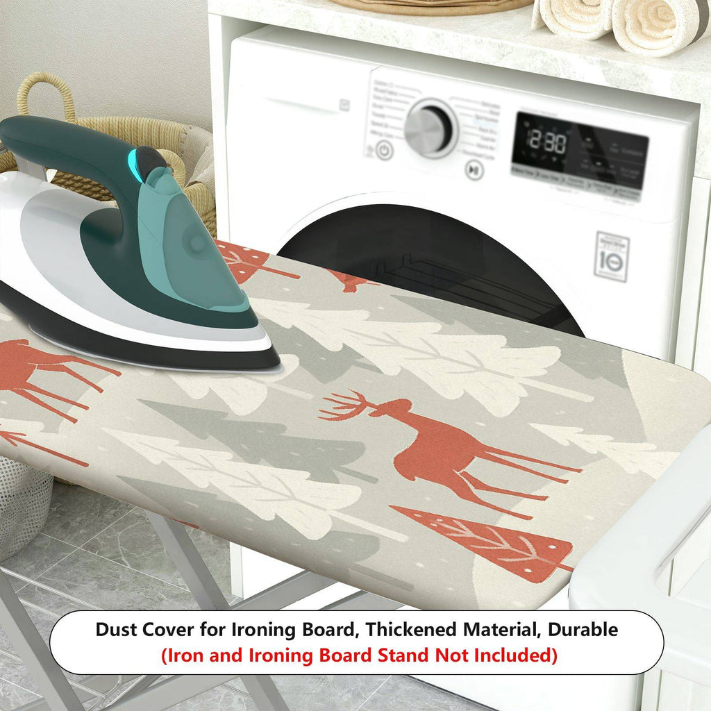1-Piece Forest Deer Snow Christmas  Ironing Board Cover, Universal Size, Without Board